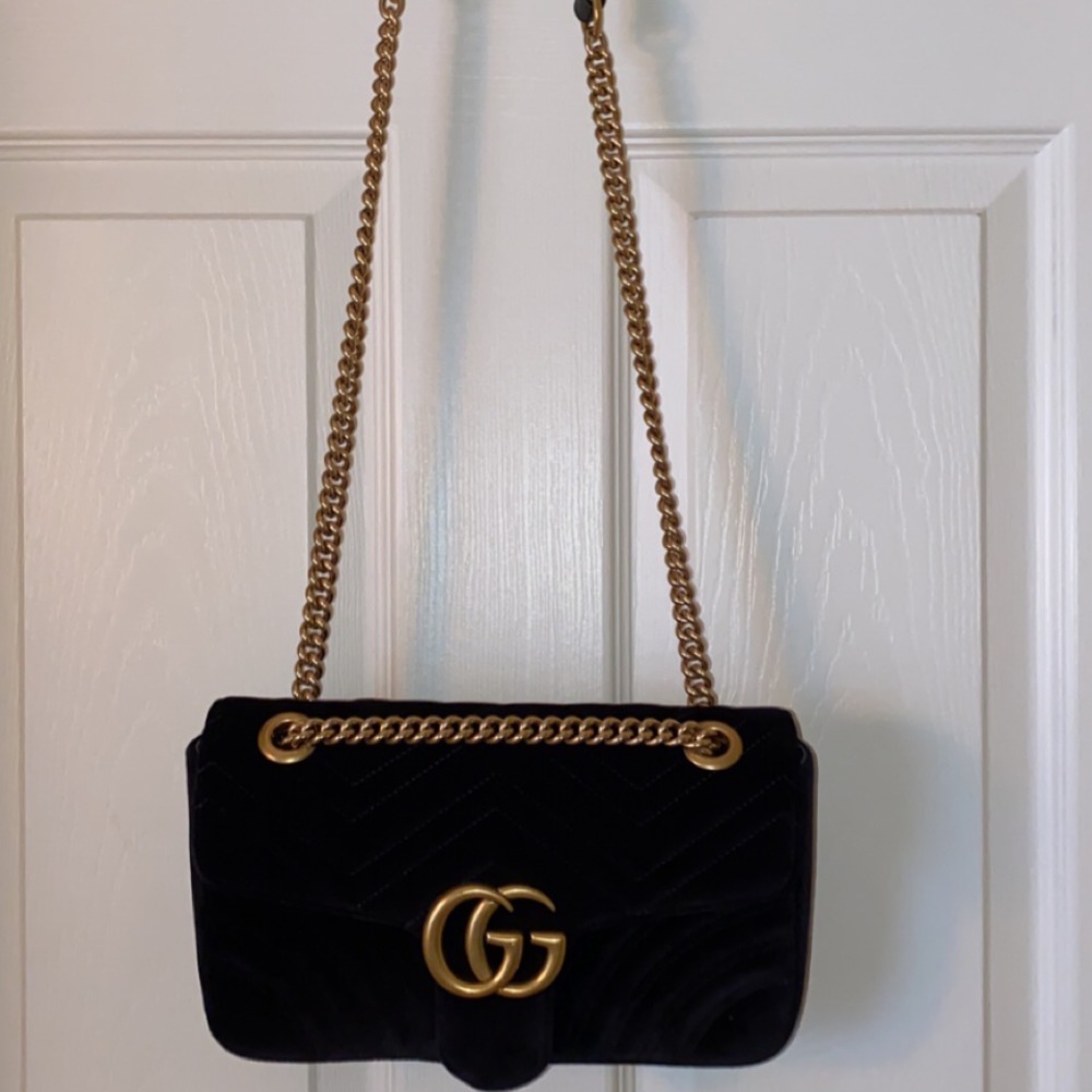 Gucci Marmont Matelasse Velvet Bag